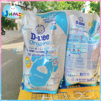 Túi 3600ml Nước Giặt Quần Áo D-Nee màu Xanh Dương Lovely Sky - Tem chính Hãng Đại Thịnh