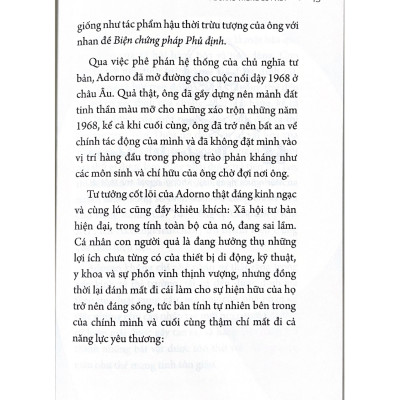 Những Nhà Tư Tưởng Lớn - Adorno Trong 60 Phút - Vanlangbooks