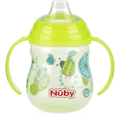 [ 10320-Nuby ] Bình uống nước 270ml, ống hút mỏ vịt làm bằng Silicone