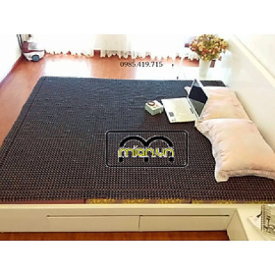 Chiếu Hạt Gỗ Trắc Bóng kích thước 1,5mx1,9m hạt 1.2cm ( video , hình thật )