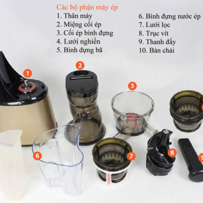 Máy Ép Trái Cây Tốc Độ Chậm Nguyên Trái Iruka I-52 (150W) - Hàng chính hãng