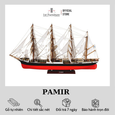 Mô hình Thuyền Cổ PAMIR cao cấp, mô hình thuyền gỗ tự nhiên sang trọng lắp ráp sẵn 1st FURNITURE