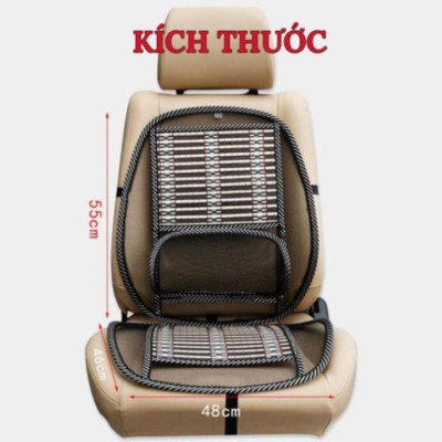(HÀNG ĐẸP) Bộ Lót Ghế Tựa Lưng Ô Tô Lưới Trúc Massage Lưng Chống Mỏi, Chống Nóng Hiệu Quả - 1 Chiếc