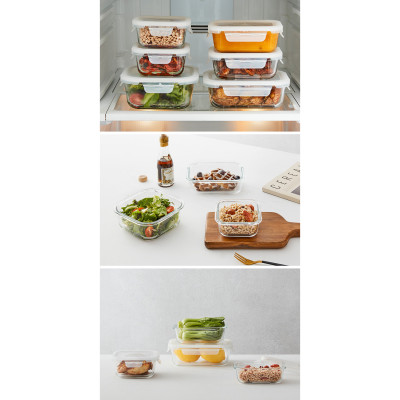 Hộp bảo quản thủy tinh LocknLock BLANC - Hộp chữ nhật