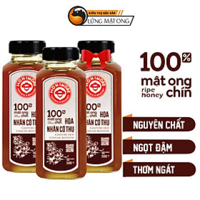 Combo 2 chai cùng loại Mật ong rừng nguyên chất Honimore Hoa Nhãn Cổ Thụ 500g