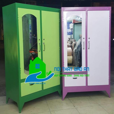 Tủ quần áo sắt 1m8 nhiều màu