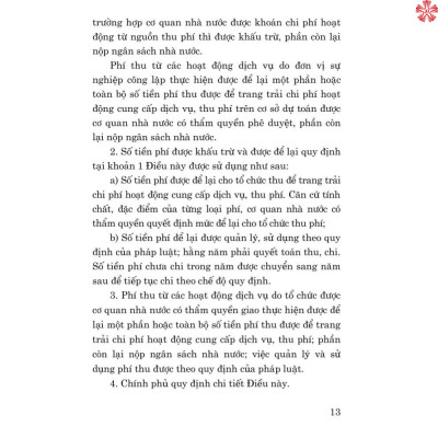 Luật phí và lệ phí năm 2015 (sửa đổi, bổ sung năm 2017, 2018, 2020, 2023) bản in 2024