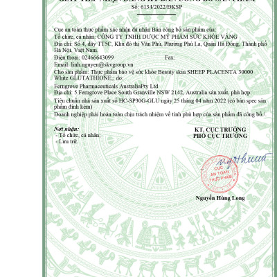 Viên Uống Trắng Da Nhau Thai Cừu Dr Natural Beauty Skin Sheep Placenta 30000 White Glutathione 60 Viên - Hàng Chính Hãng