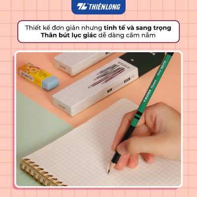 Hộp 10 cây Bút chì gỗ HB cao cấp Bizner BIZ-P01