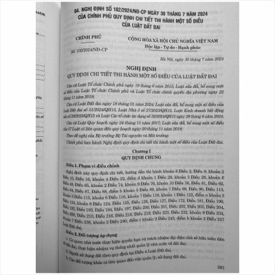 Sách Luật Đất Đai sửa đổi, bổ sung năm 2024 và Các Văn Bản Hướng Dẫn Thi Hành - V2478TP