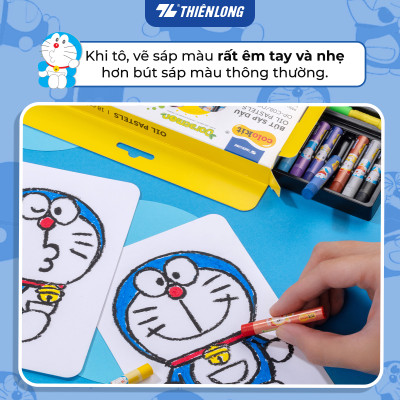 Bút sáp dầu màu Pastel Thiên Long Colokit Doraemon OP-C08/DO
