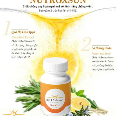 Viên Uống Chống Nắng Nội Sinh Và Trắng Da Bella The Sun Nhật Bản - Hộp 30 Viên