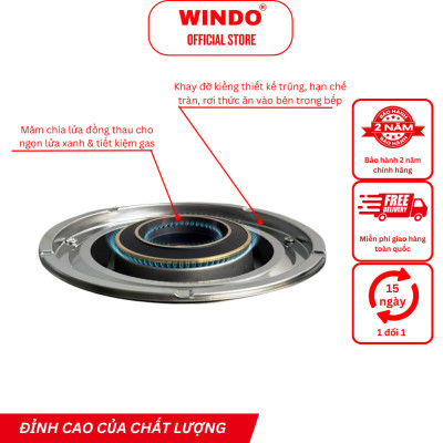 Bếp Gas Công Nghiệp Thấp Áp 3 Lò WINDO - 310 | Bếp gas 3 lò sen lửa lớn nấu nhanh hơn - Hàng chính hãng