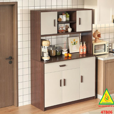 Tủ bếp gia đình gỗ MDF phong cách hiện đại 4TB06 - Nội thất lắp ráp Viendong Adv
