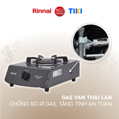Bếp gas dương Rinnai RV-MC15G mặt bếp men và kiềng bếp men - Hàng chính hãng.