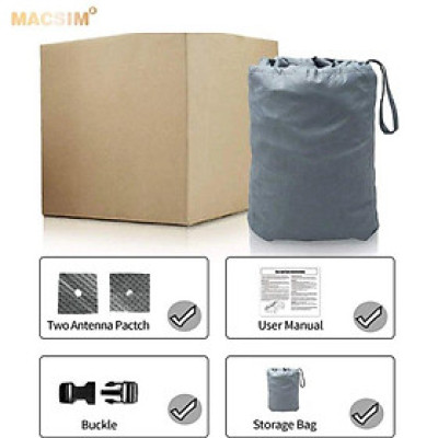 Bạt phủ ô tô chất liệu vải không dệt 4 lớp cao cấp thương hiệu MACSIM dành cho  Ford Ranger/Rapto  màu ghi (dùng cho xe đã lắp nắp thùng)