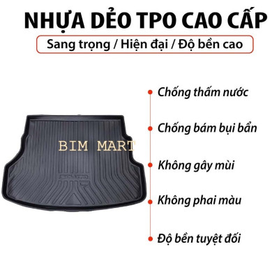 Lót cốp dành cho xe Kia Soluto 2019 - 2021 không mùi, chất liệu TPO cao cấp