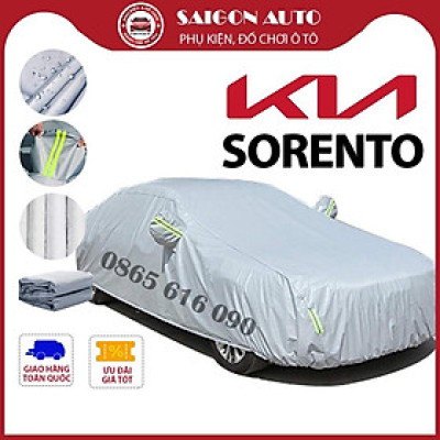 [SORENTO] Bạt trùm xe ô tô Kia Sorento vải dù oxford cao cấp , áo bạt phủ trùm che kín che nắng,mưa
