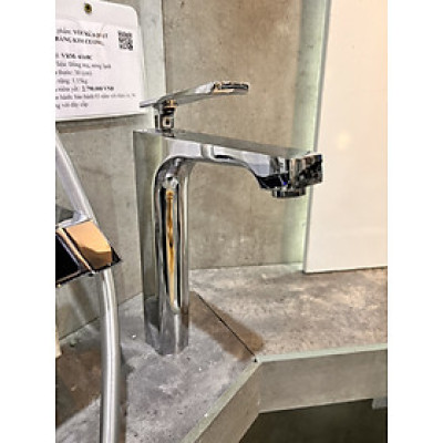 Vòi rửa mặt thân cao đồng mạ crom cao cấp GR 6168C (đẩng cấp thời thượng, hiện đại sang trọng)