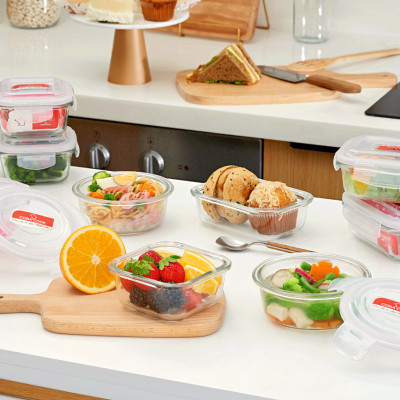 Bộ 5 hộp thủy tinh chịu nhiệt đựng cơm trữ thức ăn  COBA