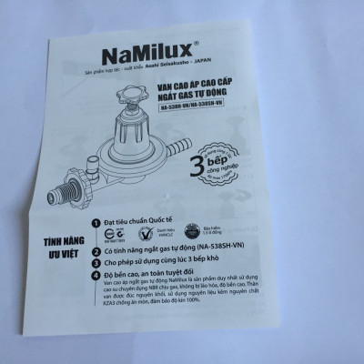 Van gas cao áp cao cấp NaMilux NA-538SH-VN dùng cho bếp công nghiệp(bếp khè)- Hàng chính hãng