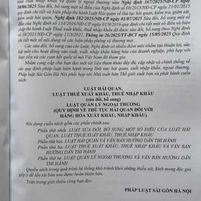 Sách Luật Hải Quan, Luật Thuế Xuất Khẩu, Thuế Nhập Khẩu, Luật Quản Lý Ngoại Thương – Quy Định Về Thủ Tục Hải Quan Đối Với Hàng Hóa Xuất Khẩu, Nhập Khẩu (V2603D)