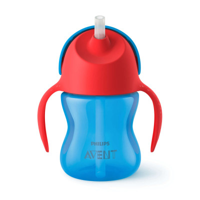 Bình tập uống Philips Avent cho bé 9 tháng -  có ống hút - nhựa PP 200ml