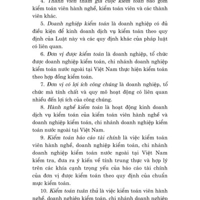 Luật Kiểm toán độc lập năm 2011 (sửa đổi, bổ sung năm 2015, 2024)