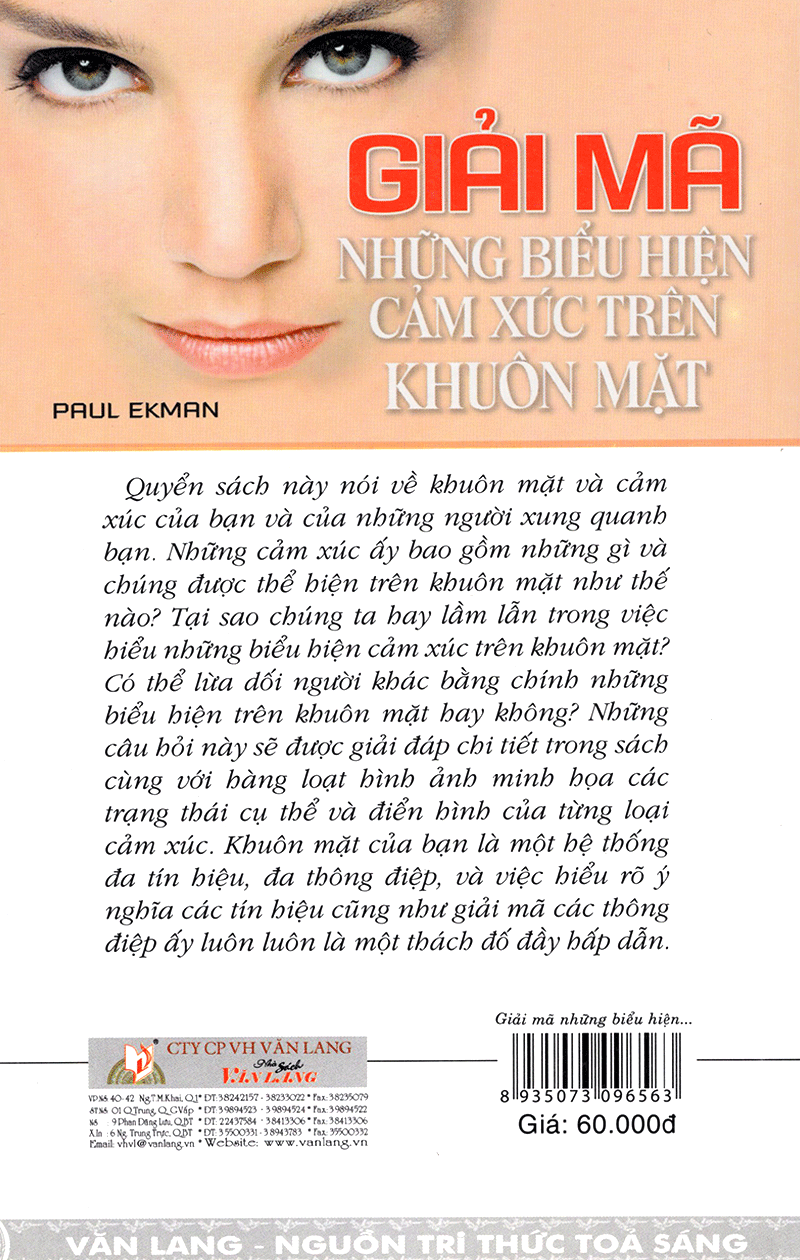 Giải Mã Những Biểu Hiện Cảm Xúc Trên Khuôn Mặt - Vanlangbooks