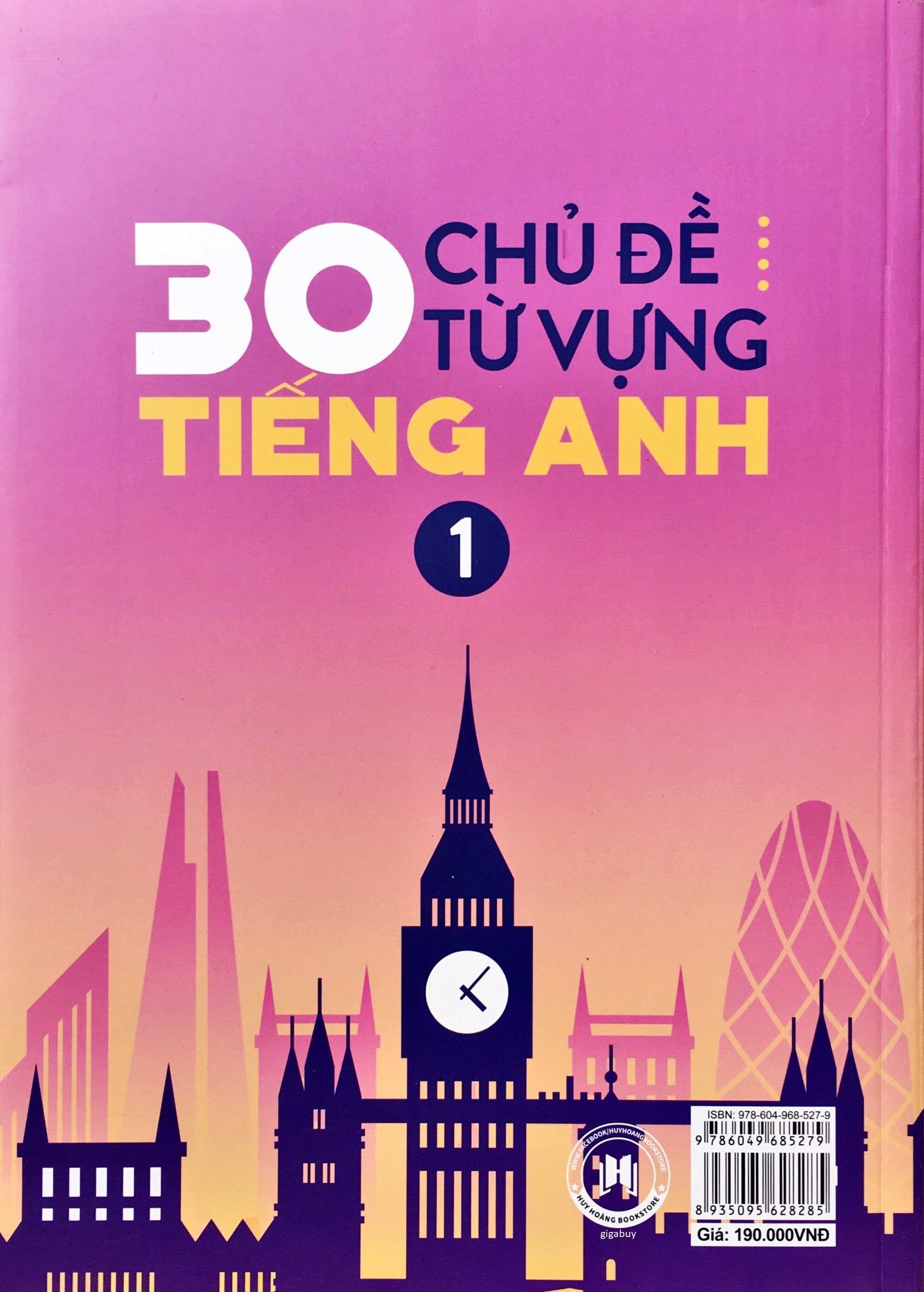 Sách: 30 Chủ Đề Từ Vựng Tiếng Anh - Tập 1 (Trang Anh) - Tặng Kèm Sổ Tay Mini Siêu Dễ Thương