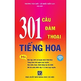 301 Câu Đàm Thoại Tiếng Hoa Tập 1 - Khổ Lớn - Tặng Kèm Khoá Thi Thử HSK Cấp 1-2 Trực Tuyến Trên Trang Web