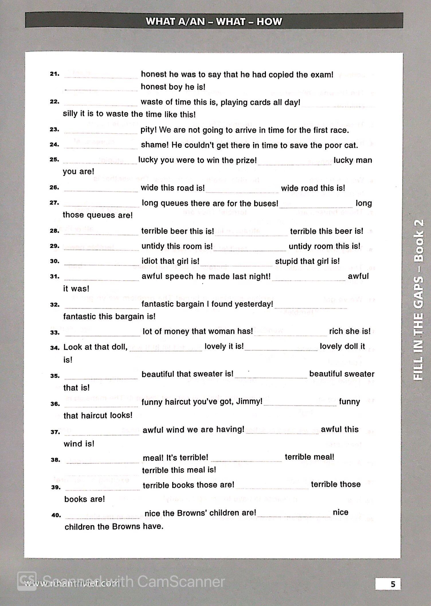 Fill In The Gaps - Book 2 (Không CD)