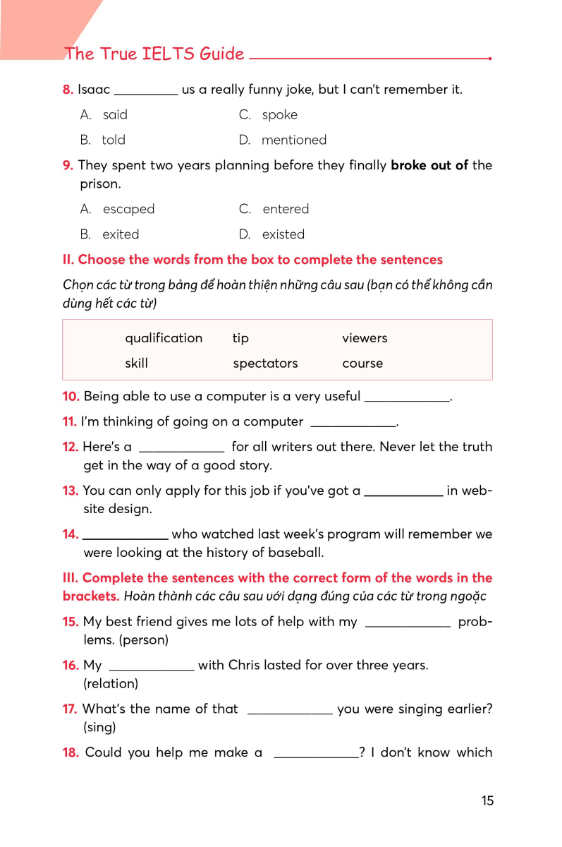 The True IELTS Guide - Lộ Trình Học Ielts Cho Người Mới Bắt Đầu - MC
