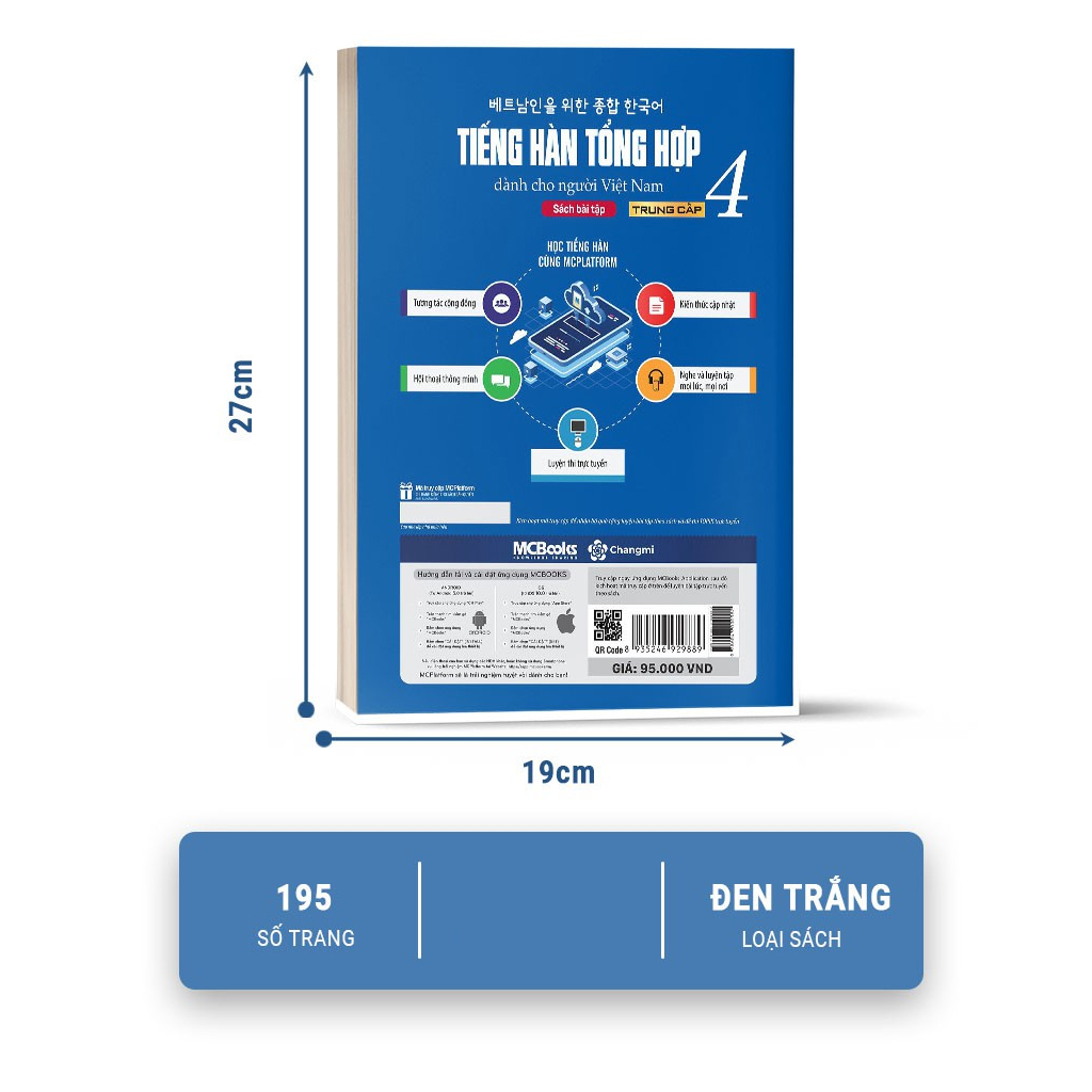 Combo (4 Cuốn) Giáo Trình Tiếng Hàn Tổng Hợp Trung Cấp Dành Cho Người Việt Tập 3 + Tâp 4 ( Sách Giáo Khoa + Sách Bài Tập) - Phiên Bản Đen Trắng