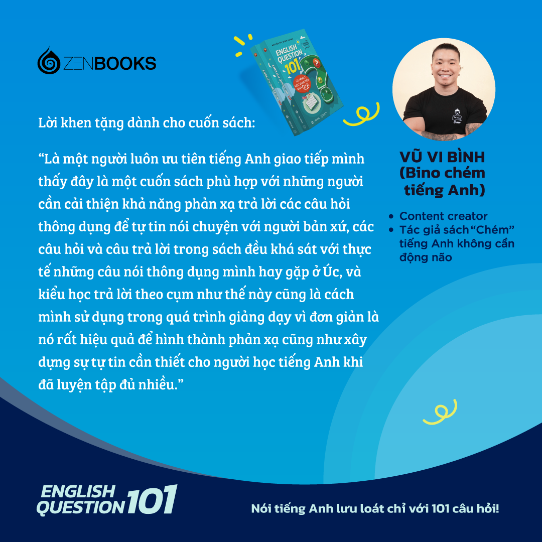 Sách - ENGLISH QUESTION 101: Lộ Trình Học Giao Tiếp Qua Q&A