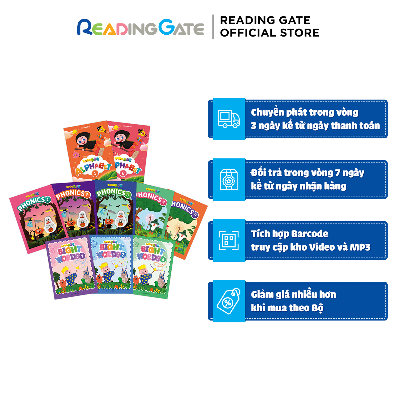Sách DODO ABC WORKBOOK - PHONICS 3 READING GATE Cho Bé Từ 5 Đến 8 Học Ngữ Âm, Đánh Vần Tiếng Anh