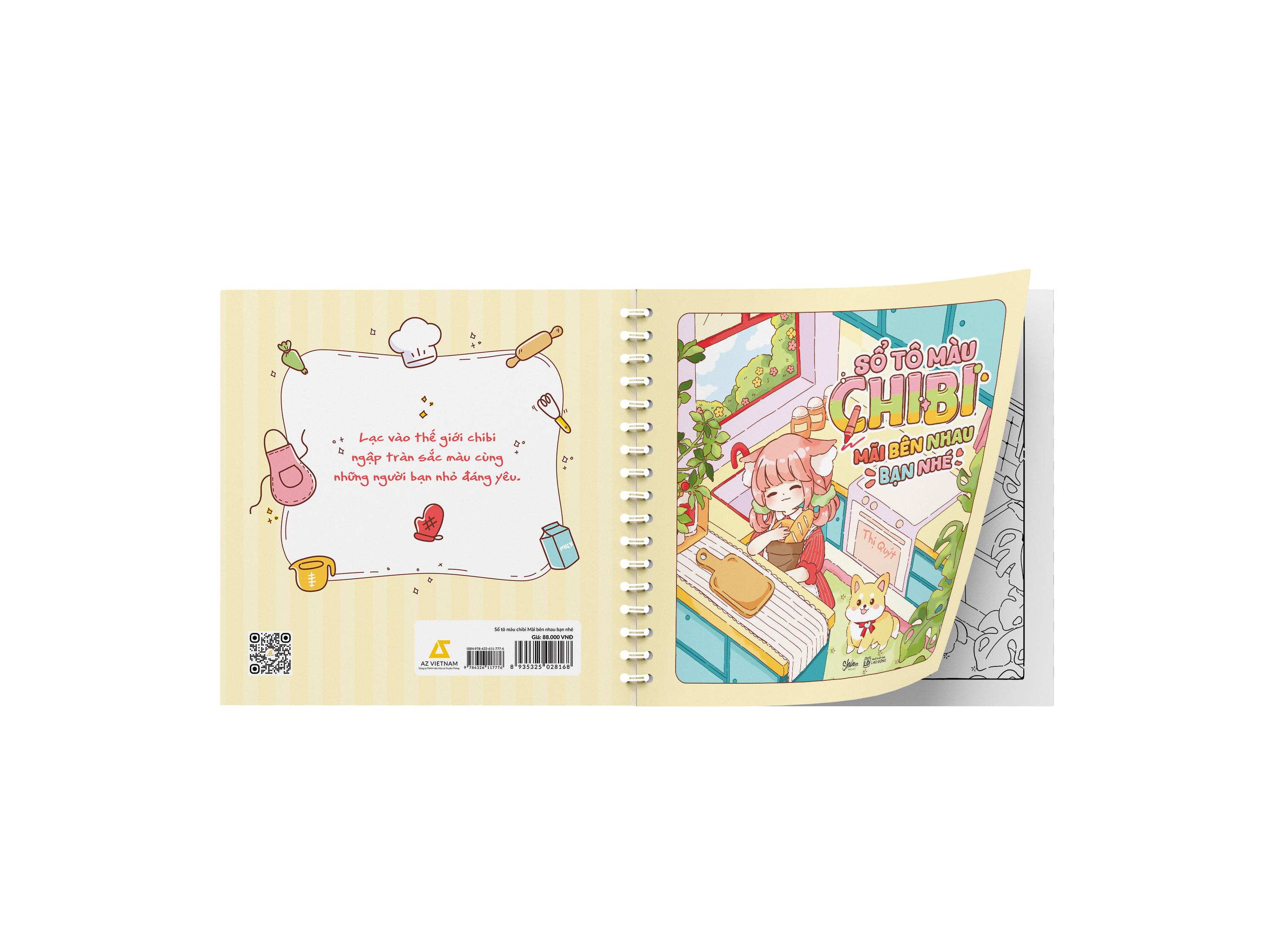 Sổ Tô Màu Chibi Mãi Bên Nhau Bạn Nhé - Bản Quyền