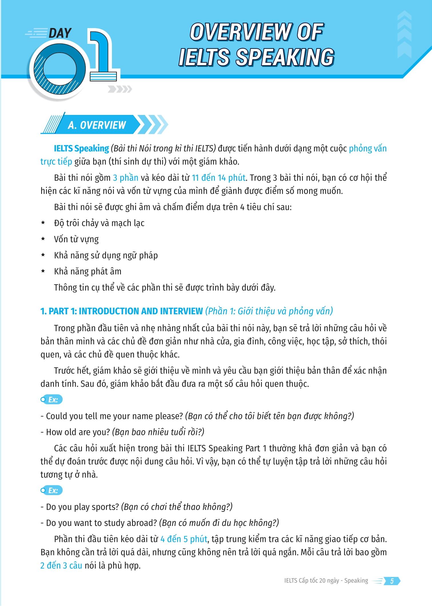 Ielts Cấp Tốc - 20 Ngày Speaking