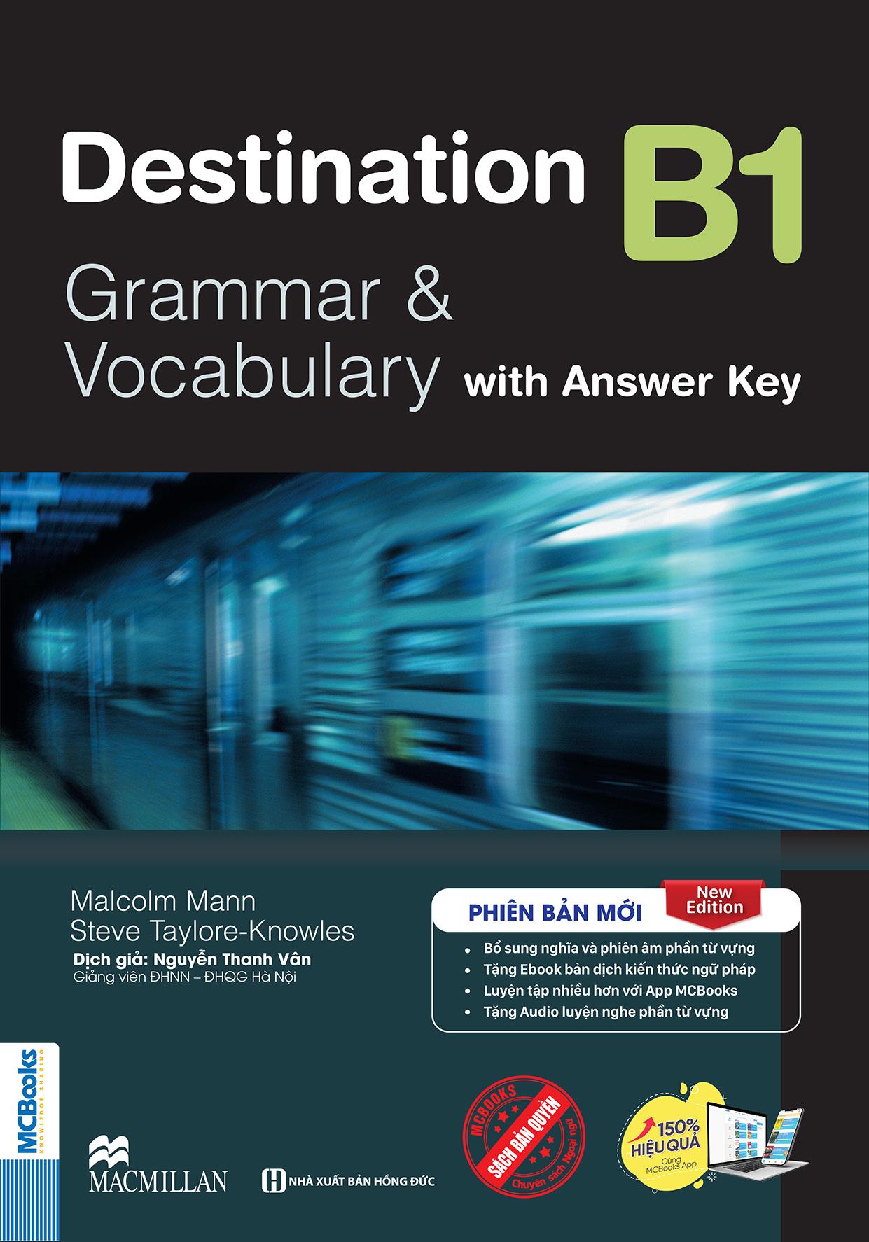 Sách - Combo Sách Destination - Grammar And Vocabulary with Answer Key - B1 + B2 (Bộ 2 Cuốn)