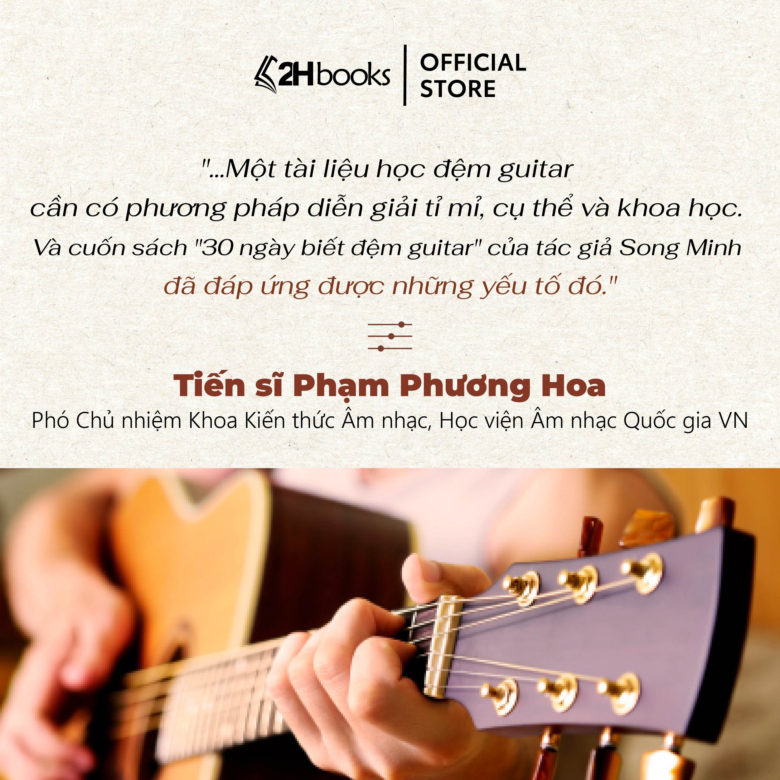 Sách học guitar, Sách 45 ngày biết đệm guitar, tự học guitar cơ bản, giáo trình guitar, học đàn guitar- 2HBooks