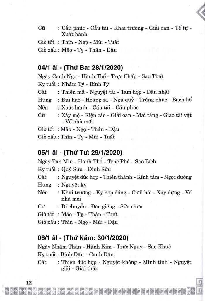Ngày Lành Tháng Tốt 2020