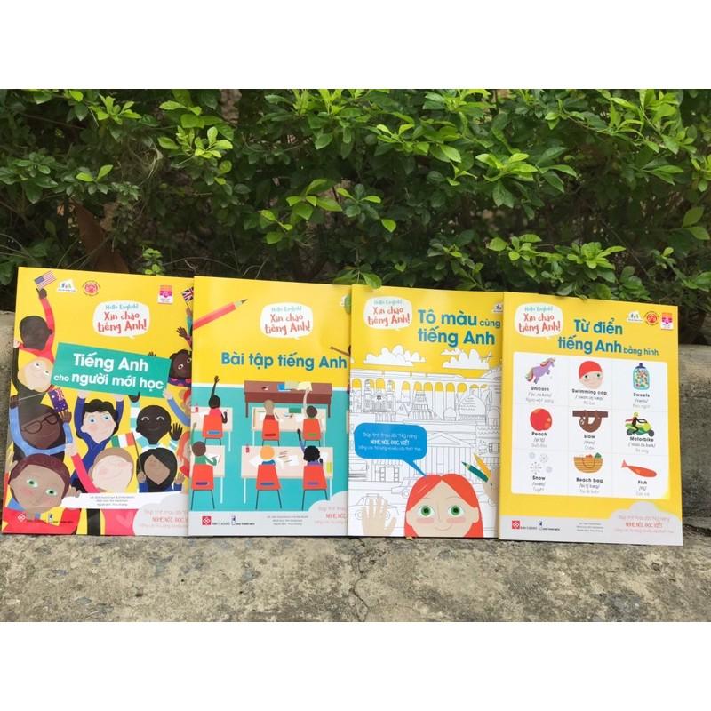 Sách - Học tiếng anh thật vui với combo sách Hello English - xin chào tiếng anh (bộ 4 cuốn)