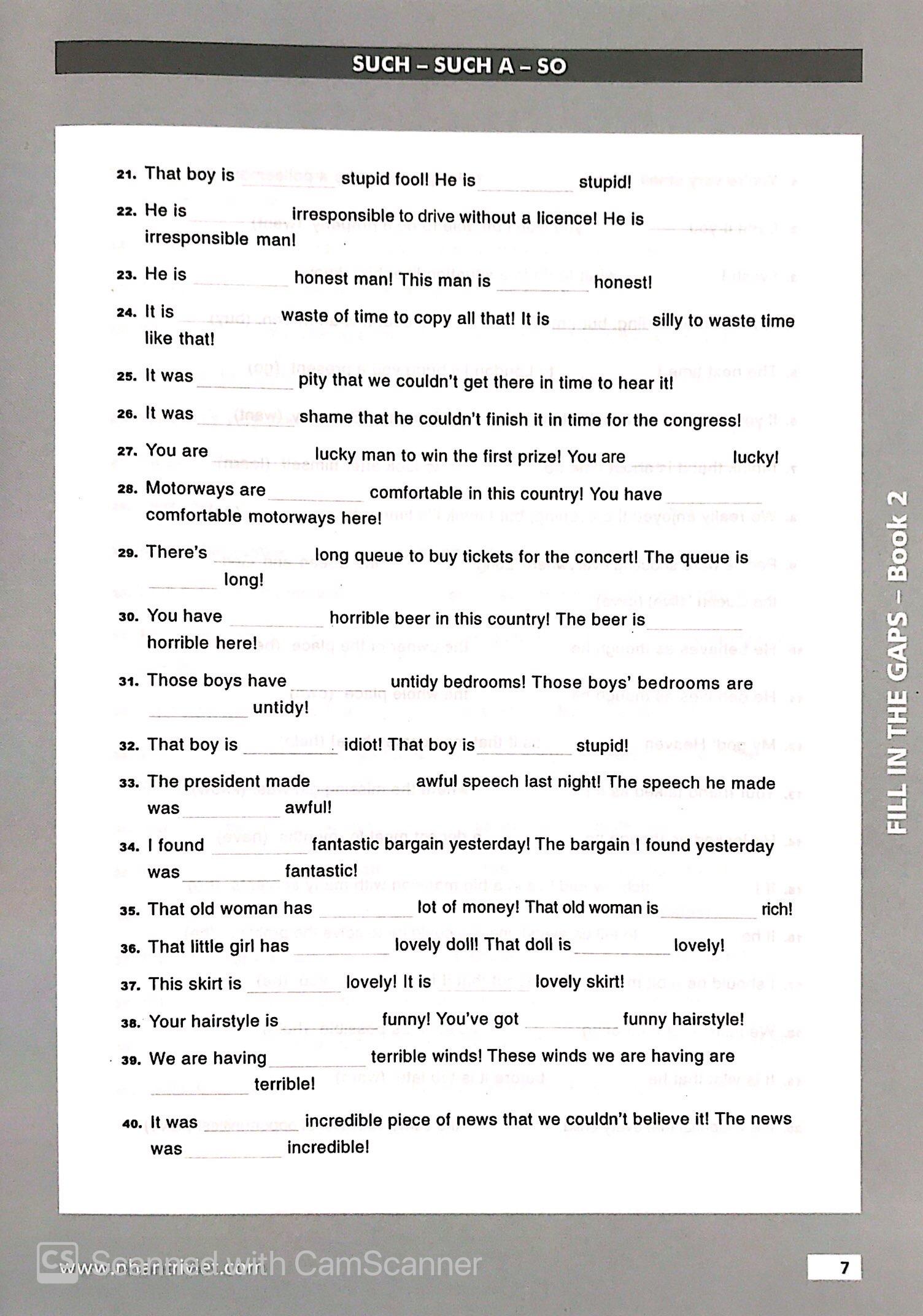 Fill In The Gaps - Book 2 (Không CD)