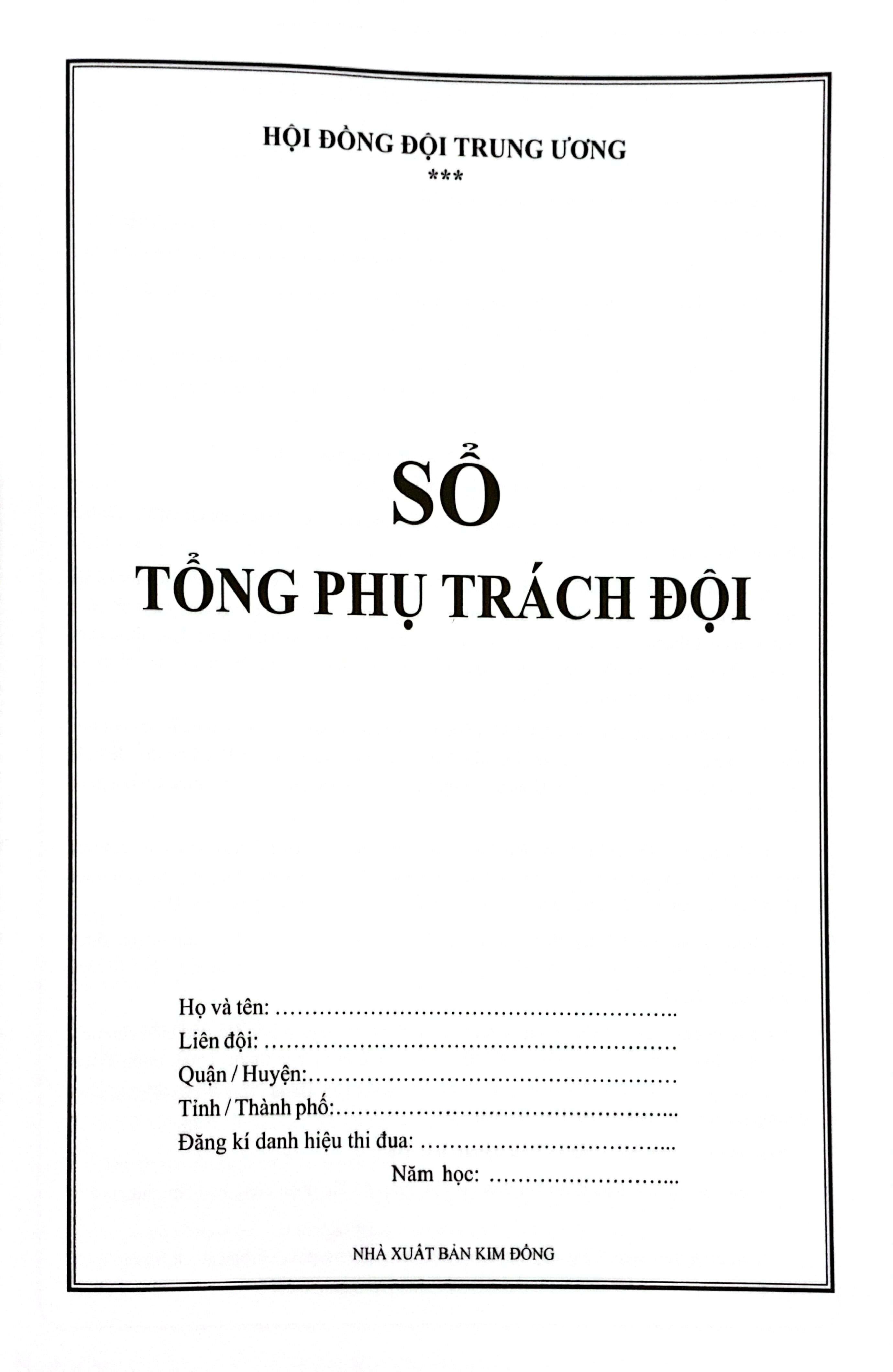 Sổ Tổng Phụ Trách (Tái Bản 2023)