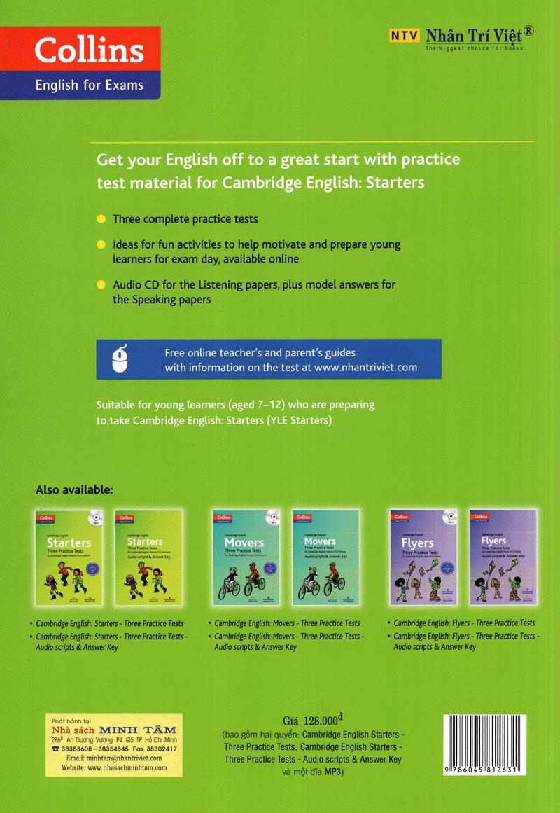 Collins - English For Exams - Cambridge English Starters Three Practice Test (Kèm CD)