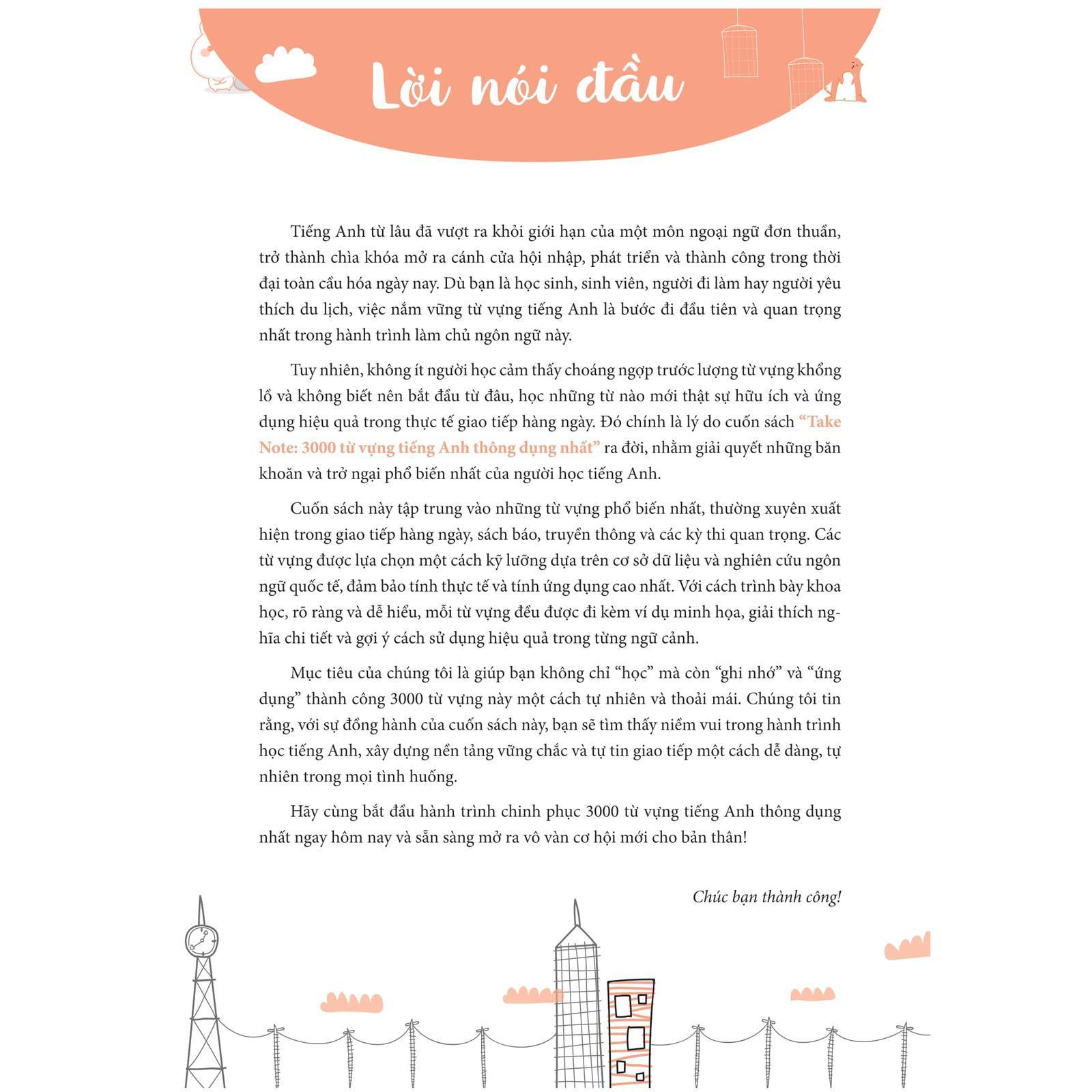 Take Note - 3000 Từ Vựng Tiếng Anh Thông Dụng Nhất - Bản Quyền