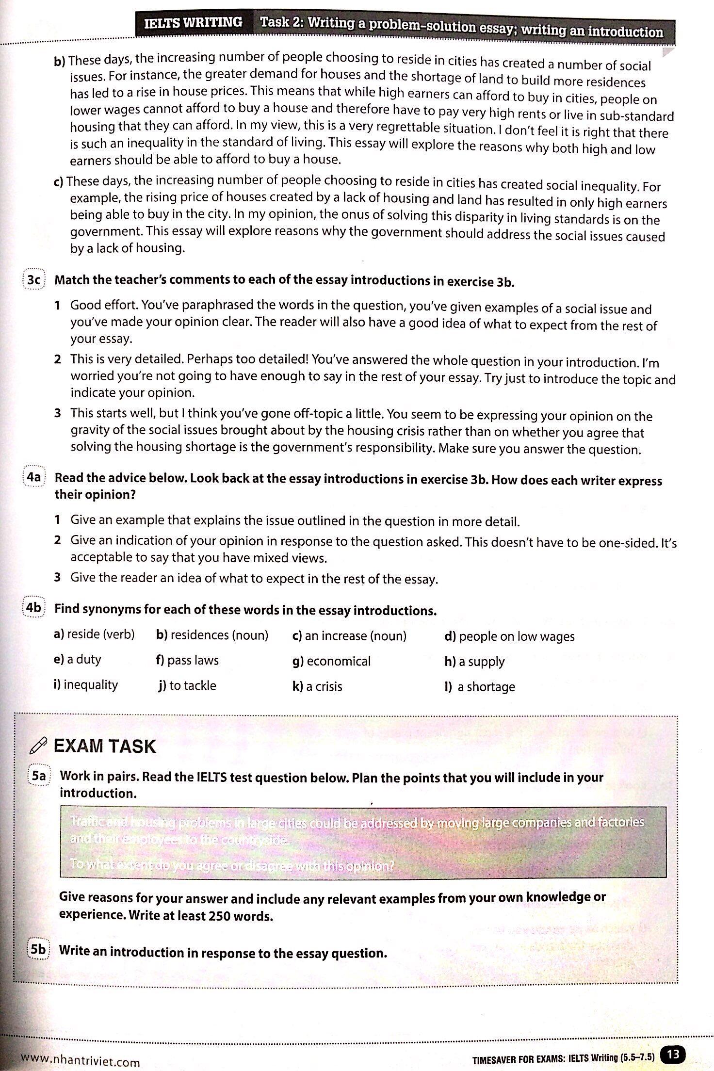 Timesaver For Exams - IELTS Writing 5.5 - 7.5