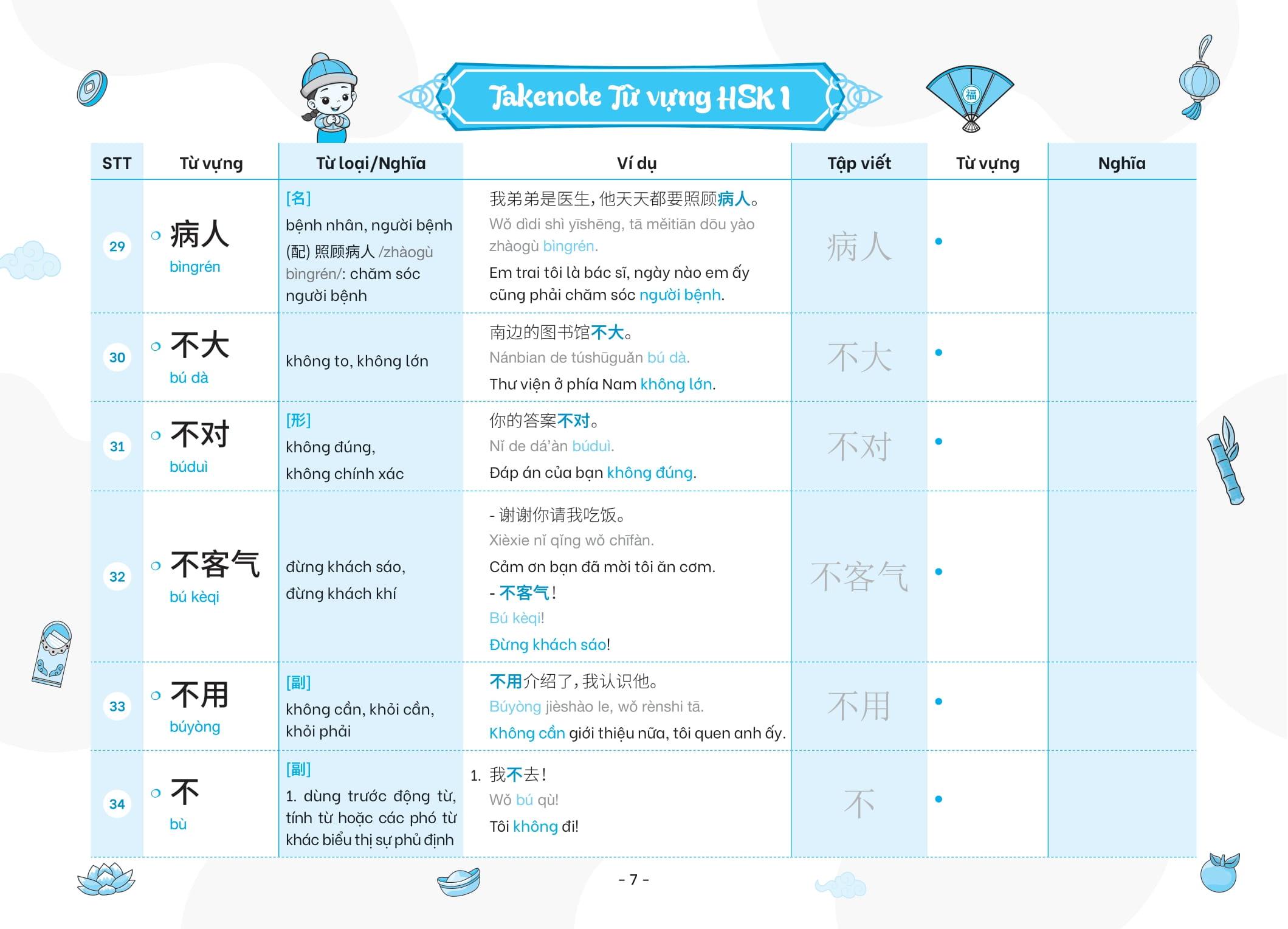 Sách - Takenote - Từ Vựng HSK Tiếng Trung - HSK1 (Cung Cấp 500 Từ Vựng)