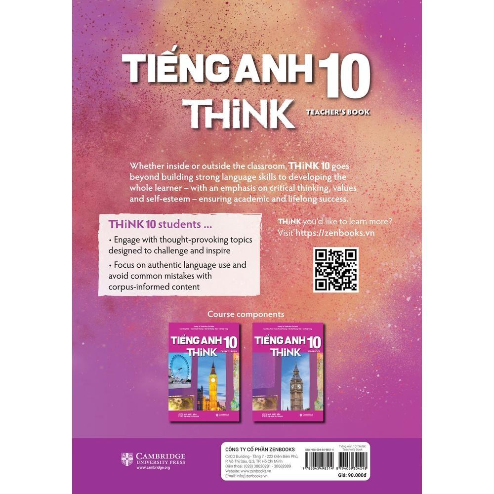 Sách - Giáo Khoa Tiếng Anh Think Lớp 10 - Teacher