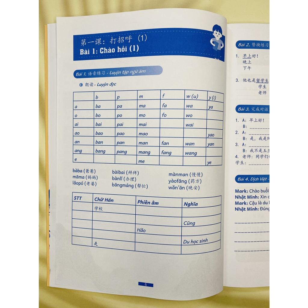 Sách - Combo: Giáo trình Tiếng Trung HSK1-2-3 giao tiếp - Tặng kèm sách bài tập +DVD tài liệu